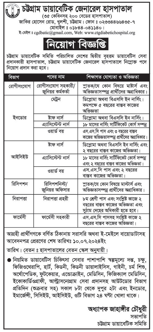 hospital job circular 2024