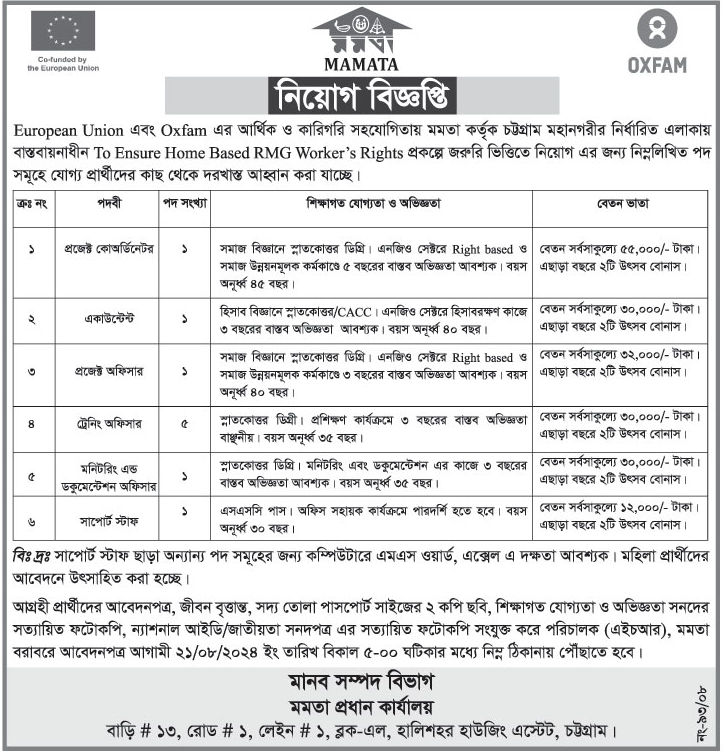 mamata job circular